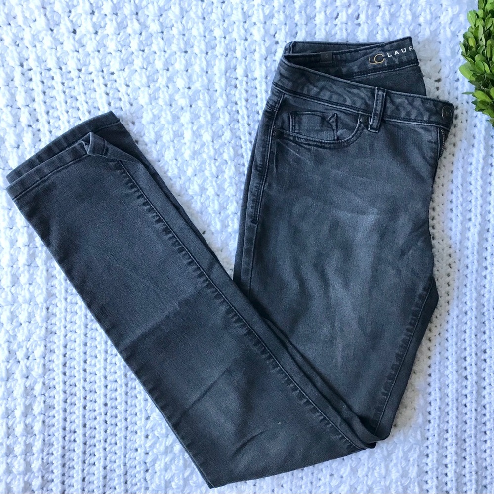 Lauren Conrad size 6 dark gray skinny jeans